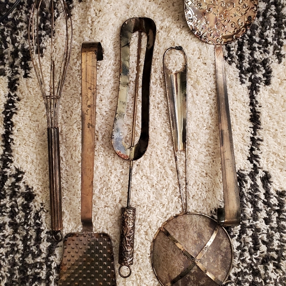 Huge 5 PC Metal RUSTIC Art kitchen LADEL SET - Picture 3 of 9